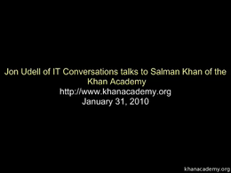 Talks and Interviews : Sal Khan Intervie... by Sal Khan