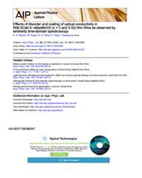 Applied Physics Letters : Effects of dis... Volume Issue : December 2008 by K. R. Mavani, M. Nagai, D. S. Rana, H. Yada, I. Ka...
