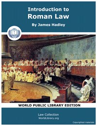 Introduction to Roman Law by Hadley, James