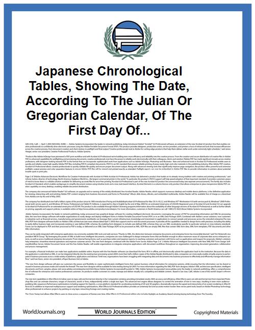 Japanese Chronological Tables, Showing t... by Bramsen, William