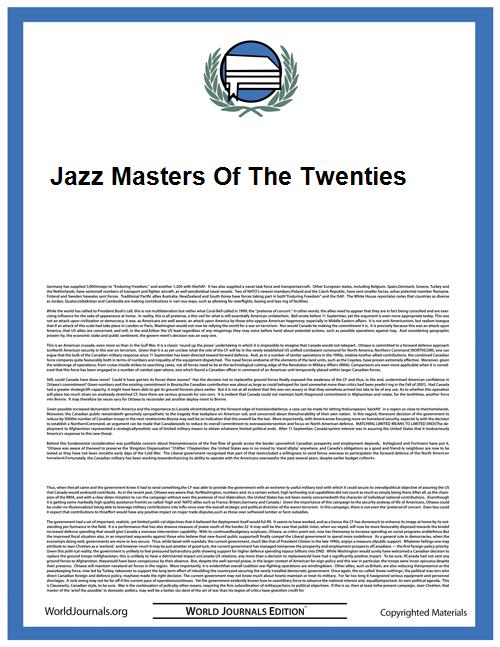 Jazz Masters of the Twenties by Richard Hadlock