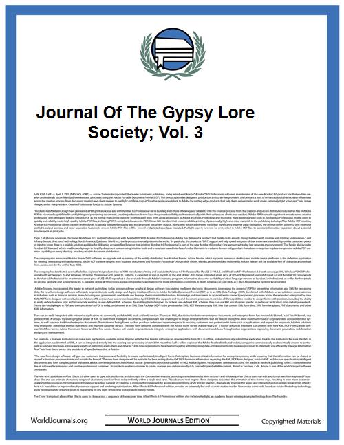 Journal of the Gypsy Lore Society; Vol. ... Volume Vol. 3 by Gypsy Lore Society