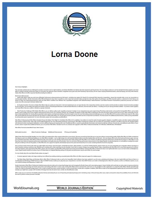 Lorna Doone by Schaeffer, Mead