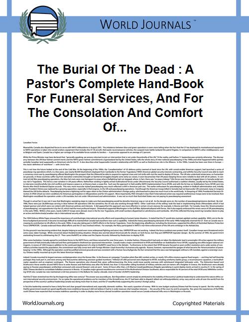 The Burial of the Dead : A Pastor's Comp... by Duffield, George