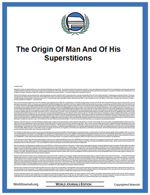 The Origin of Man and of His Superstitio... by Carveth Read