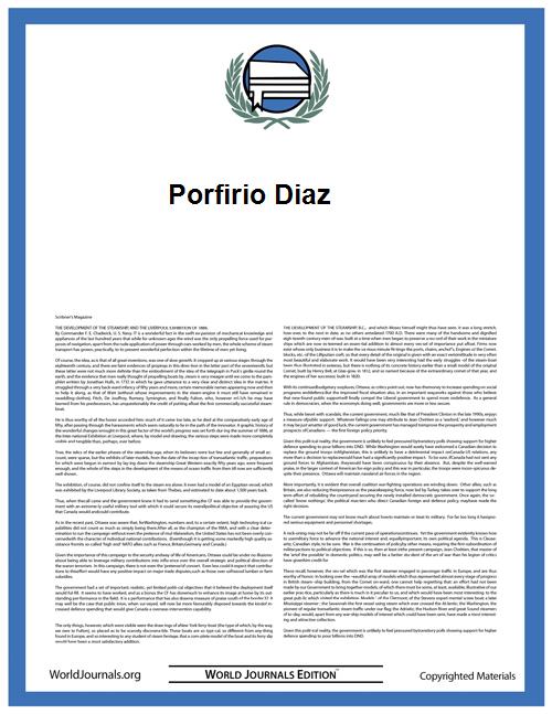 Porfirio Diaz by Zayas Enriquez, Rafael De