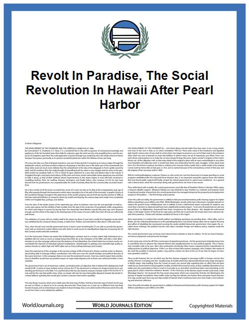 Revolt in Paradise, The Social Revolutio... by Macdonald, Alexander