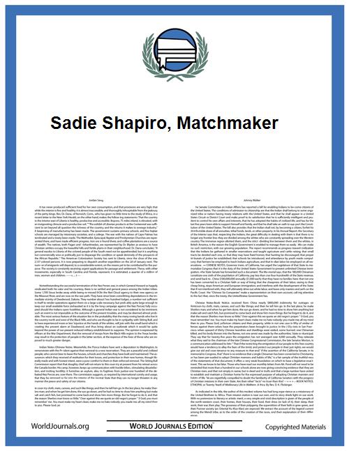 Sadie Shapiro, Matchmaker by Smith, Robert Kimmel