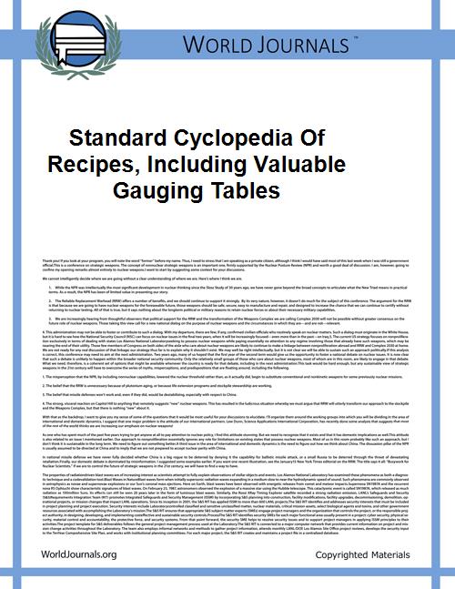 Standard Cyclopedia of Recipes, Includin... by Brown, Charles Walter