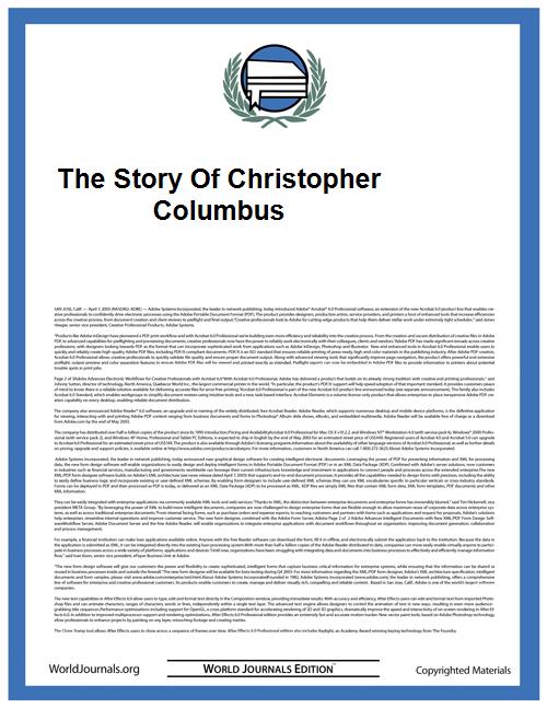 The Story of Christopher Columbus by Moores, Charles Washington