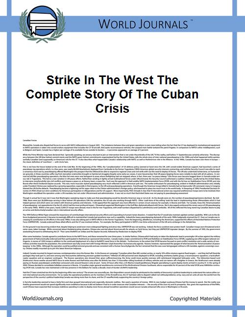 Strike in the West the Complete Story of... by James Daniel