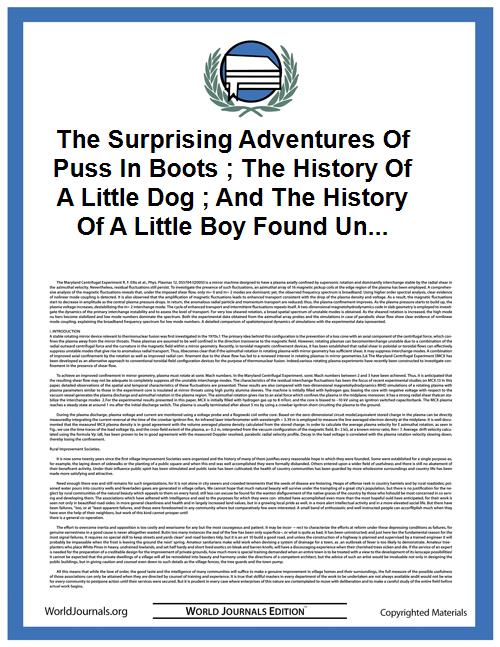 The Surprising Adventures of Puss in Boo... by Johnson, Richard
