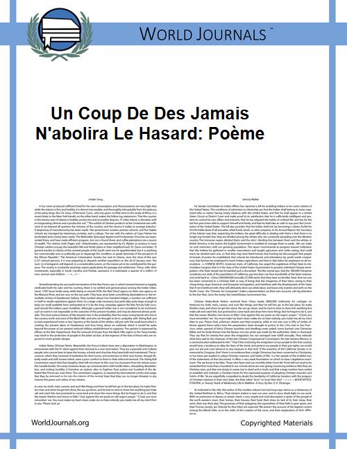 Un Coup de des Jamais N'Abolira le Hasar... by Stephane Mallarme