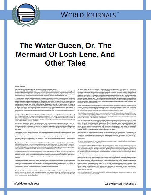 The Water Queen, Or, The Mermaid of Loch... by H. Coates