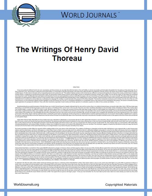 The Writings of Henry David Thoreau by Thoreau, Henry David