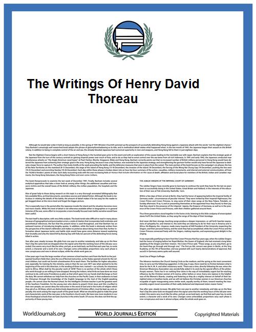 The Writings of Henry David Thoreau by Thoreau, Henry David