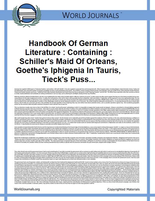 Handbook of German Literature : Containi... by Adler, George J.