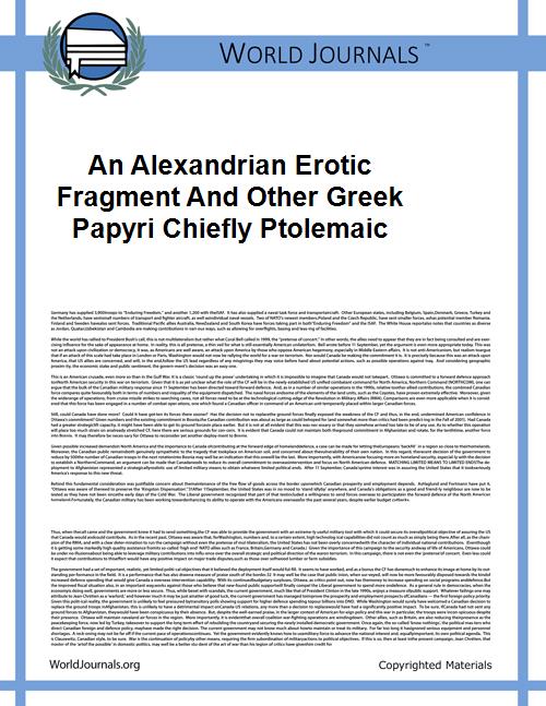 An Alexandrian Erotic Fragment and Other... by Bernard Pyne Grenfell