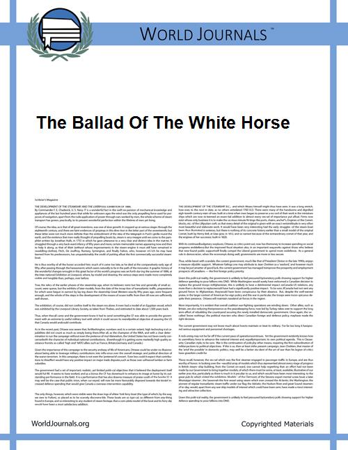 The Ballad of the White Horse by Chesterton, Gilbert Keith