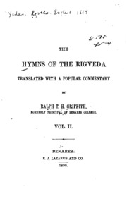 The Hymns of the Rigveda : Volume 2 by Griffith, Ralph Thomas Hotchkin