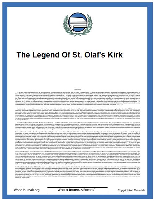 The Legend of St. Olaf's Kirk by Houghton, George Washington Wright