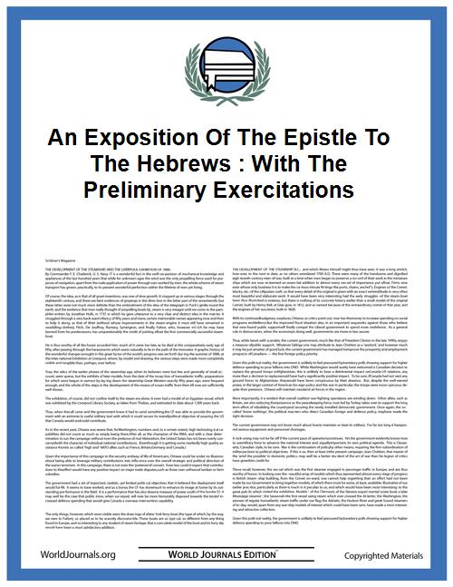 An Exposition of the Epistle to the Hebr... by John Owen