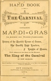 Handbook of the Carnival, Containing Mar... by Madden, John W., Pub.