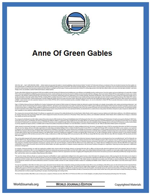 Anne of Green Gables by Montgomery, Lucy Maud