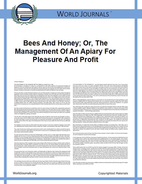 Bees and Honey; Or, The Management of an... by Newman, Thomas Gabriel