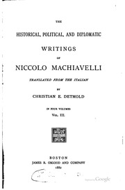 The Historical, Political, And Diplomati... by Niccolò Machiavelli