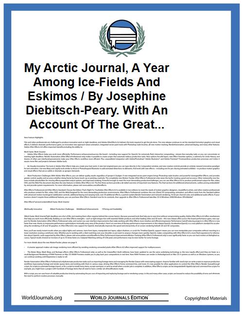 My Arctic Journal, A Year Among Ice-Fiel... by Peary, Josephine Diebitsch, Mrs.