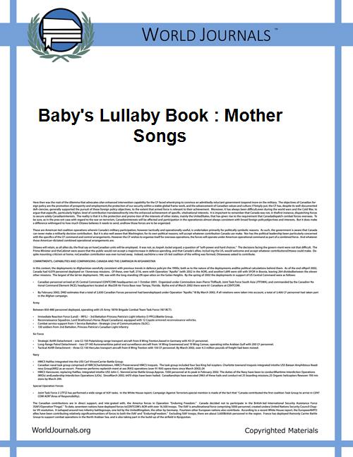 Baby's Lullaby Book : Mother Songs by Pratt, Charles Stuart