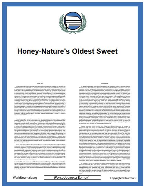 Honey-Nature's Oldest Sweet by Prentiss, Sara W., Mrs