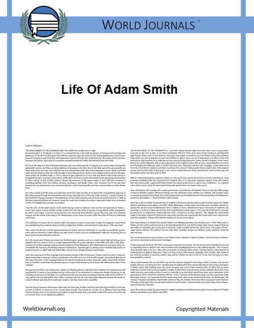 Life of Adam Smith by Rae, John