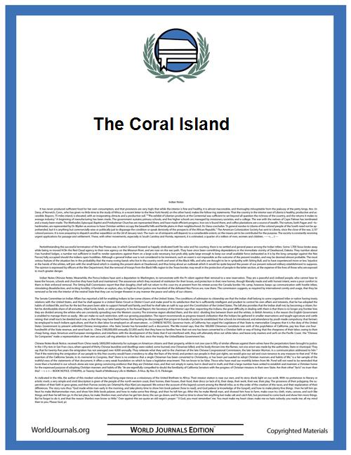 The Coral Island by Robert Michael Ballantyne