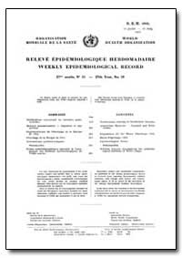 World Health Organization, Weekly Epidem... by World Health Organization