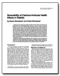 Reversibility of Cadmium-Induced Health ... by Nomiyama, Kazuo