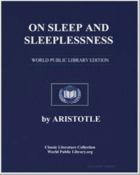On Sleep and Sleeplessness by Aristotle
