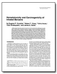 Hematotoxicity and Carcinogenicity M Inh... by Drew, Robert T.