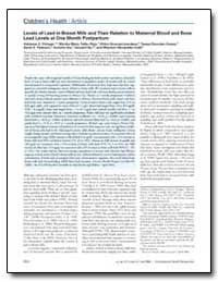 Levels of Lead in Breast Milk and Their ... by Ettinger, Adrienne S.
