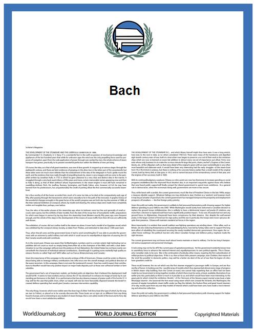 Bach by Thorne, E. H, Edward Henry