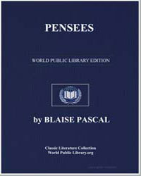 Pensees by Pascal, Blaise