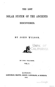 The Lost Solar System of the Ancients Di... by Wilson, John