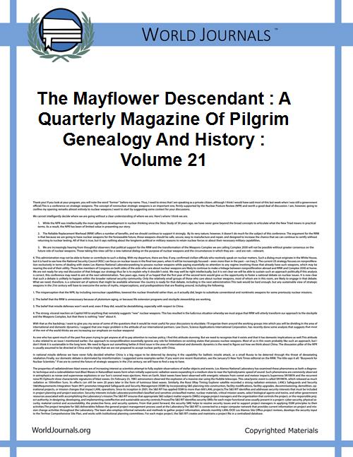 The Mayflower Descendant : A Quarterly M... by Massachusetts Society of Mayflower Descendants