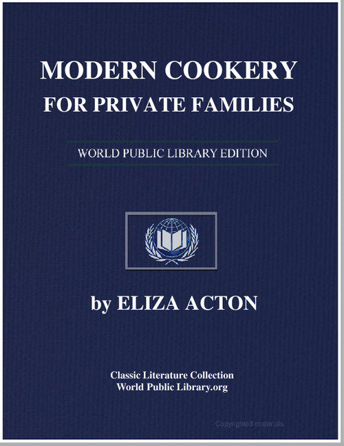 Modern Cookery for Private Families : Re... by Eliza Acton