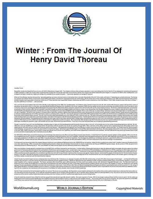 Winter : From the Journal of Henry David... by Thoreau, Henry David