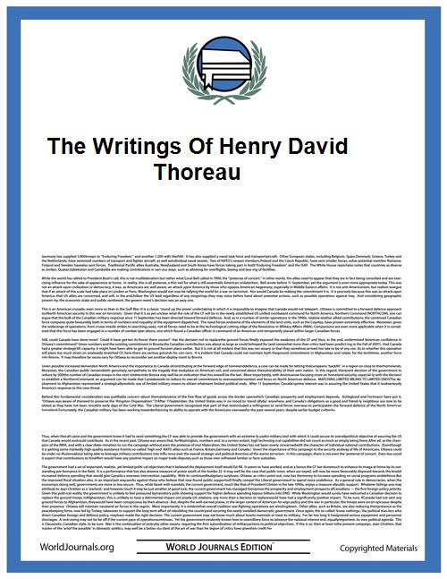 The Writings of Henry David Thoreau by Henry David Thoreau