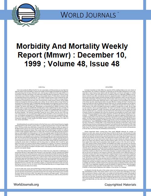 Morbidity and Mortality Weekly Report (M... by Center for Disease Control (Cdc) and Prevention