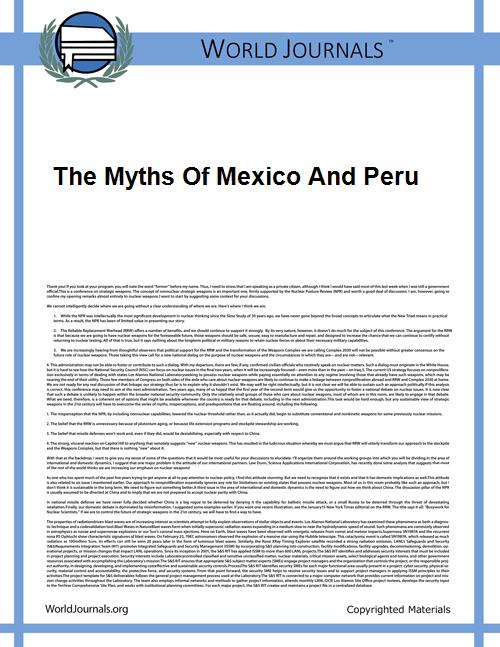 The myths of Mexico and Peru by Spence, Lewis