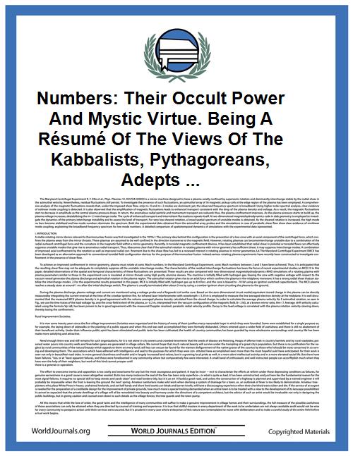 Numbers: their occult power and mystic v... by Westcott, W. Wynn (William Wynn), |d1848-1925